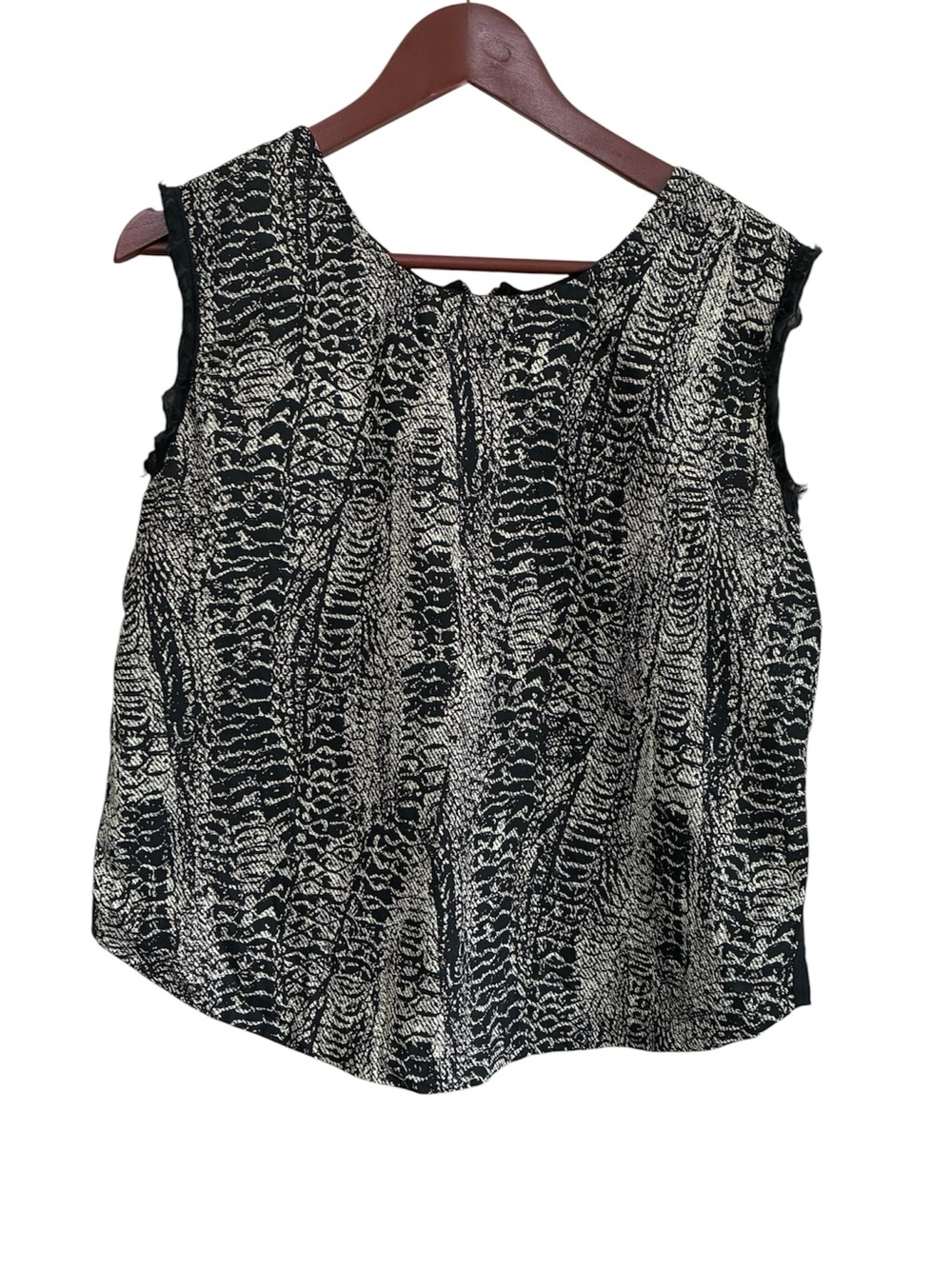 Diesel Women's Black Snake Print Sleeveless Top Size Medium